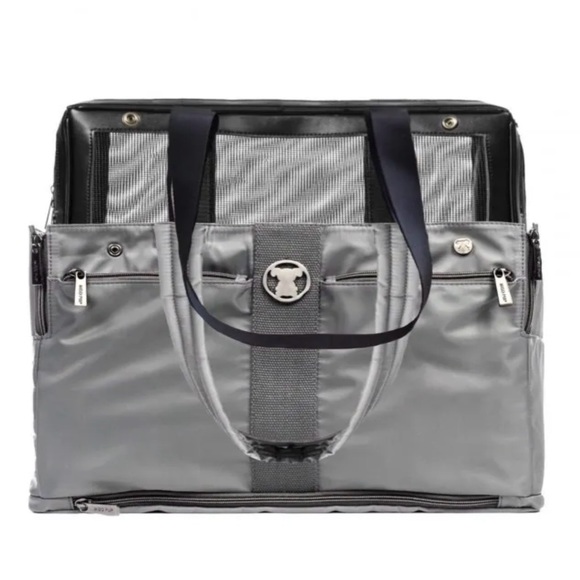 Black Sporty Interchangeable Airline Approved Pet Carrier Combo With Pockets For Small Dogs Up To 8 Lbs